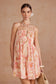 Pintuck Detail Floral Dress