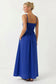 Pom Pom Smocked Maxi in Capri Blue