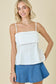Poplin Fit & Flare Top In White