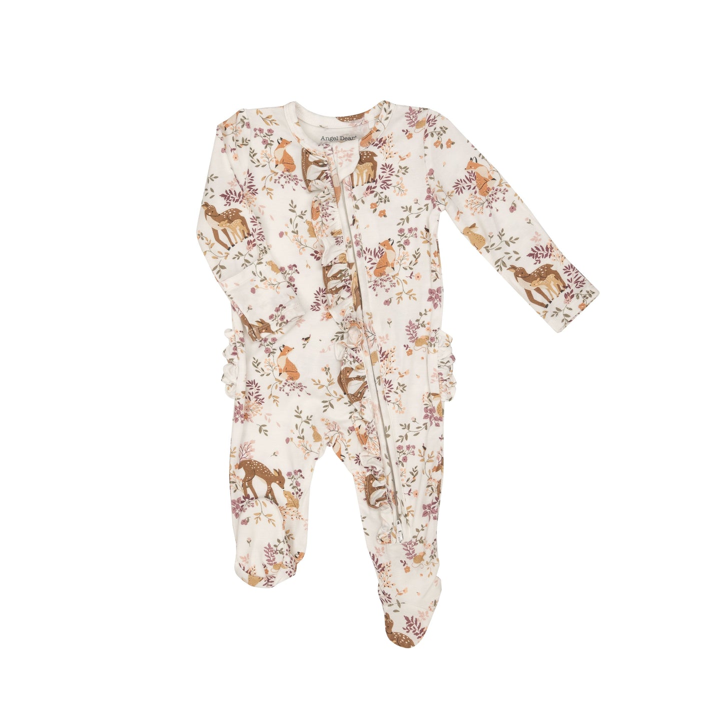 Angel Dear Pretty Woodland Ruffle 2 Way Zipper Footie