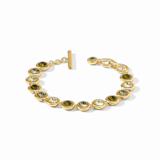 Julie Vos Rainbow Tennis Bracelet In Shades Of Jade