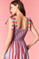 Red and Blue Stripe Midi