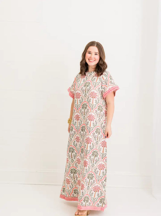 Resort Palma Rosa Caftan Dress