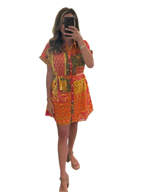 Rio Grande Button Up Shirt Dress