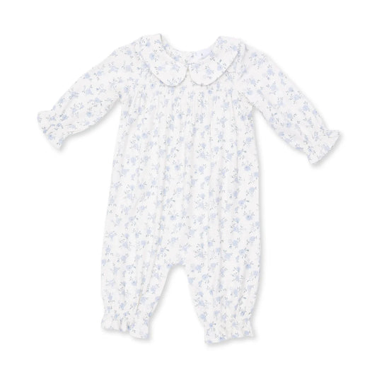Angel Dear Rose Briar Smocked Long Sleeve Romper