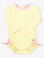 RuffleButts Banana Seersucker One Piece Rash Guard