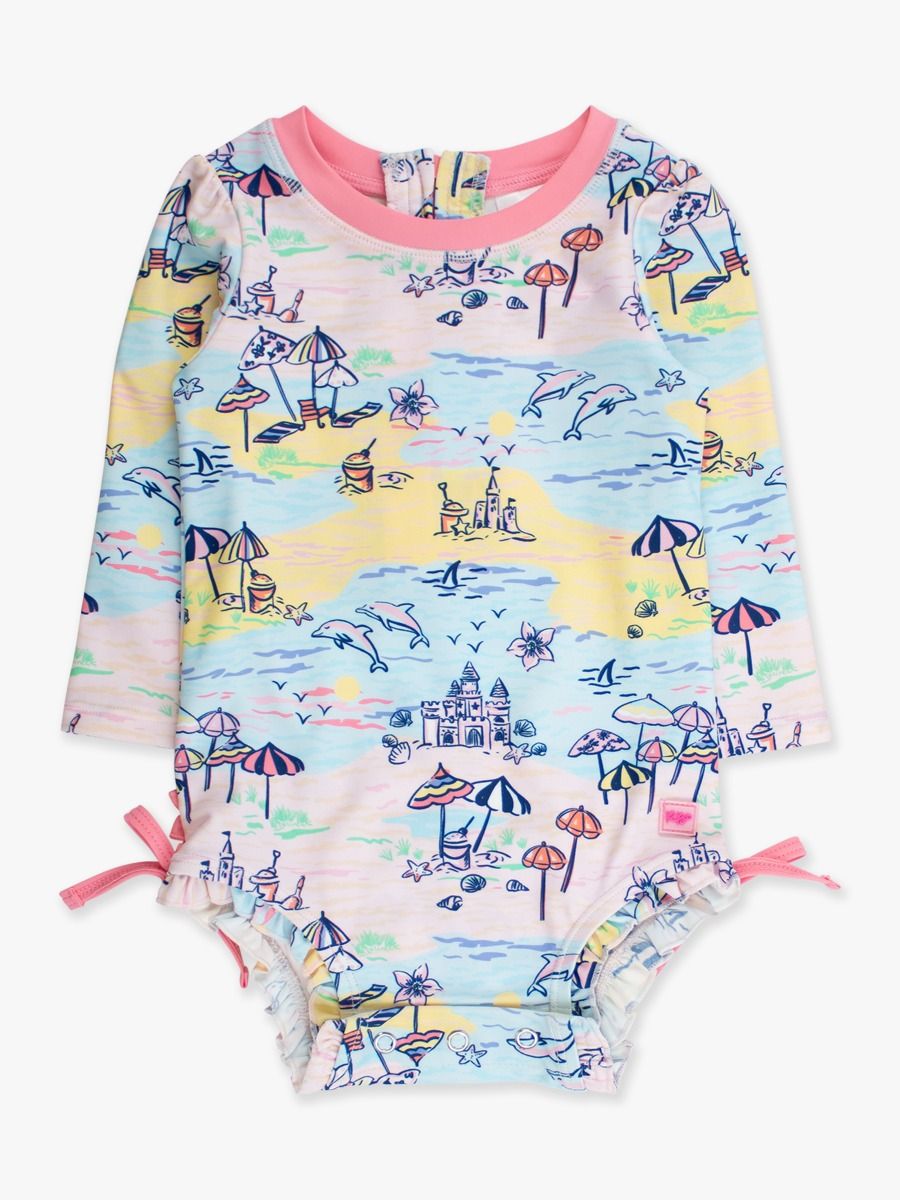 RuffleButts Beach Day One Piece Rashguard