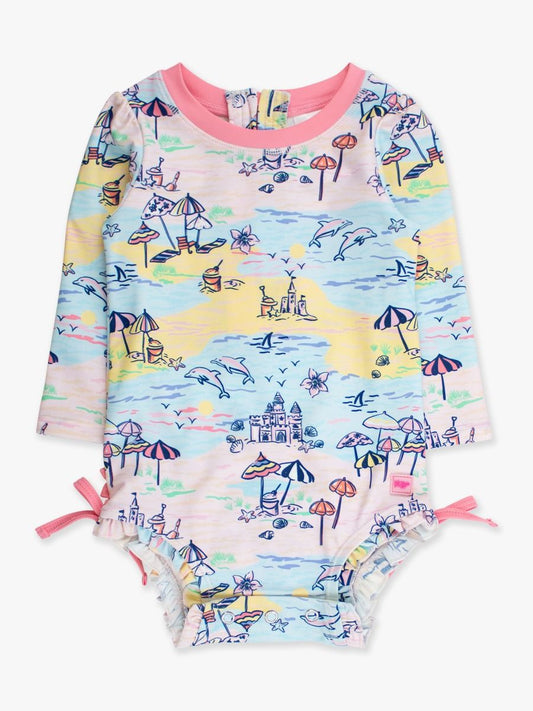 RuffleButts Beach Day One Piece Rashguard