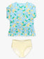 RuffleButts Blooming Basket 2 Piece Rash Guard