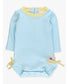 RuffleButts Blue Breeze Seersucker One Piece Rash Guard