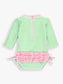 RuffleButts Spring Green Seersucker One Piece Rash Guard