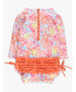RuffleButts Sunset Seashells One Piece Rashguard