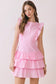 Ruffle Mini Dress In Light Pink