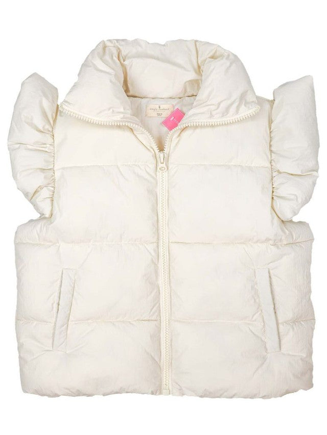 Cozy Puffer Vest In Ivory