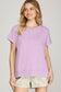 Wash Cotton Oversized Tee in Lavender