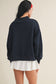 Salty Oversized Mock Neck Sweatshirt In Navy