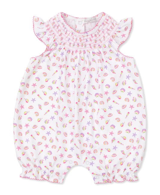 Kissy Kissy Sea Shell Magic Smocked Sleeveless Playsuit