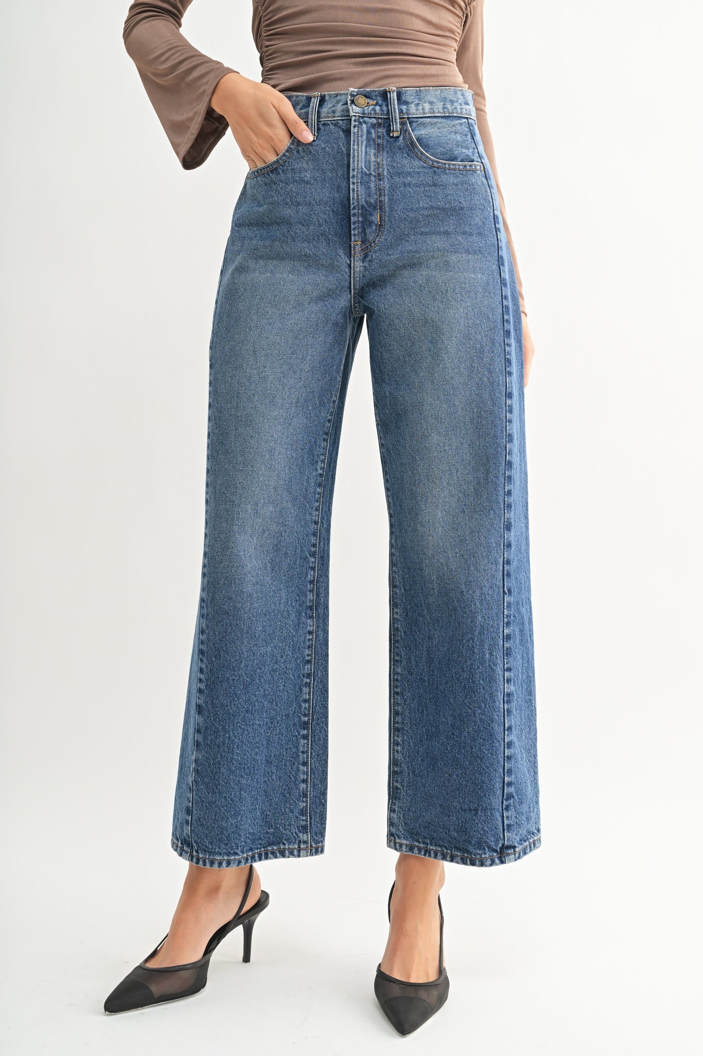Shea Baby Barrel Twist Jean In Dark