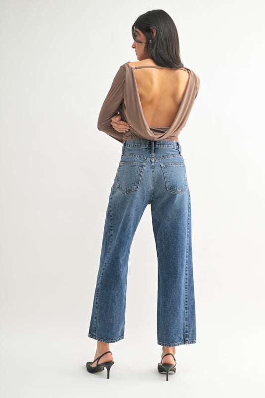 Shea Baby Barrel Twist Jean In Dark