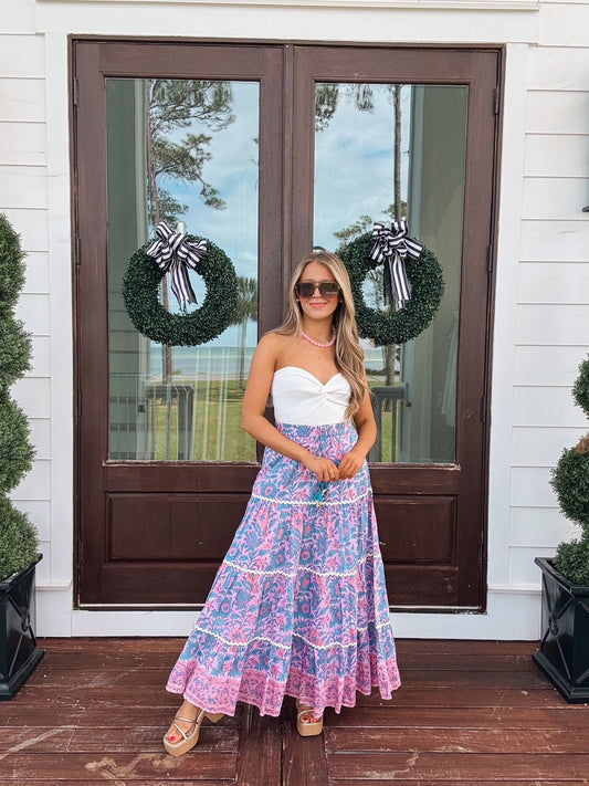 Shira Maxi Skirt In Plummet