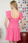 Show Out Mini Dress In Hot Pink