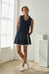 Sleeveless Soft Modal Set in Navy