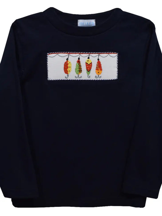 Smocked Lure Tee Navy