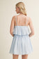 Smocked Waist Cami Mini Dress In Blue