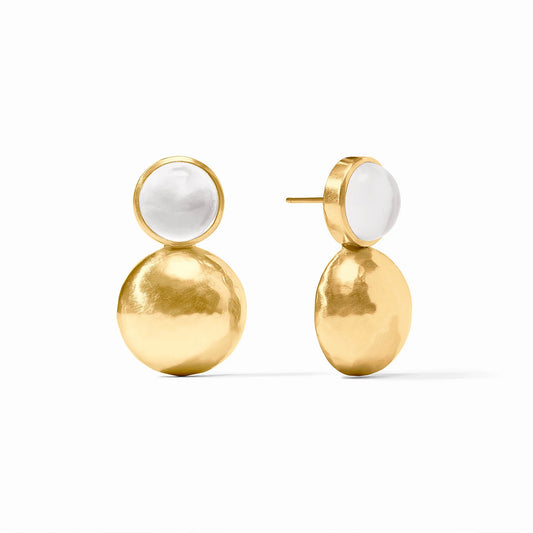 Julie Vos Solara Midi Earring In Iridescent Clear Crystal