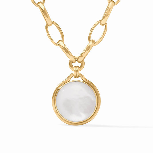 Julie Vos Solara Statement Necklace In Iridescent Clear Crystal