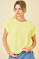 Spring Season Cotton Top In Lemon