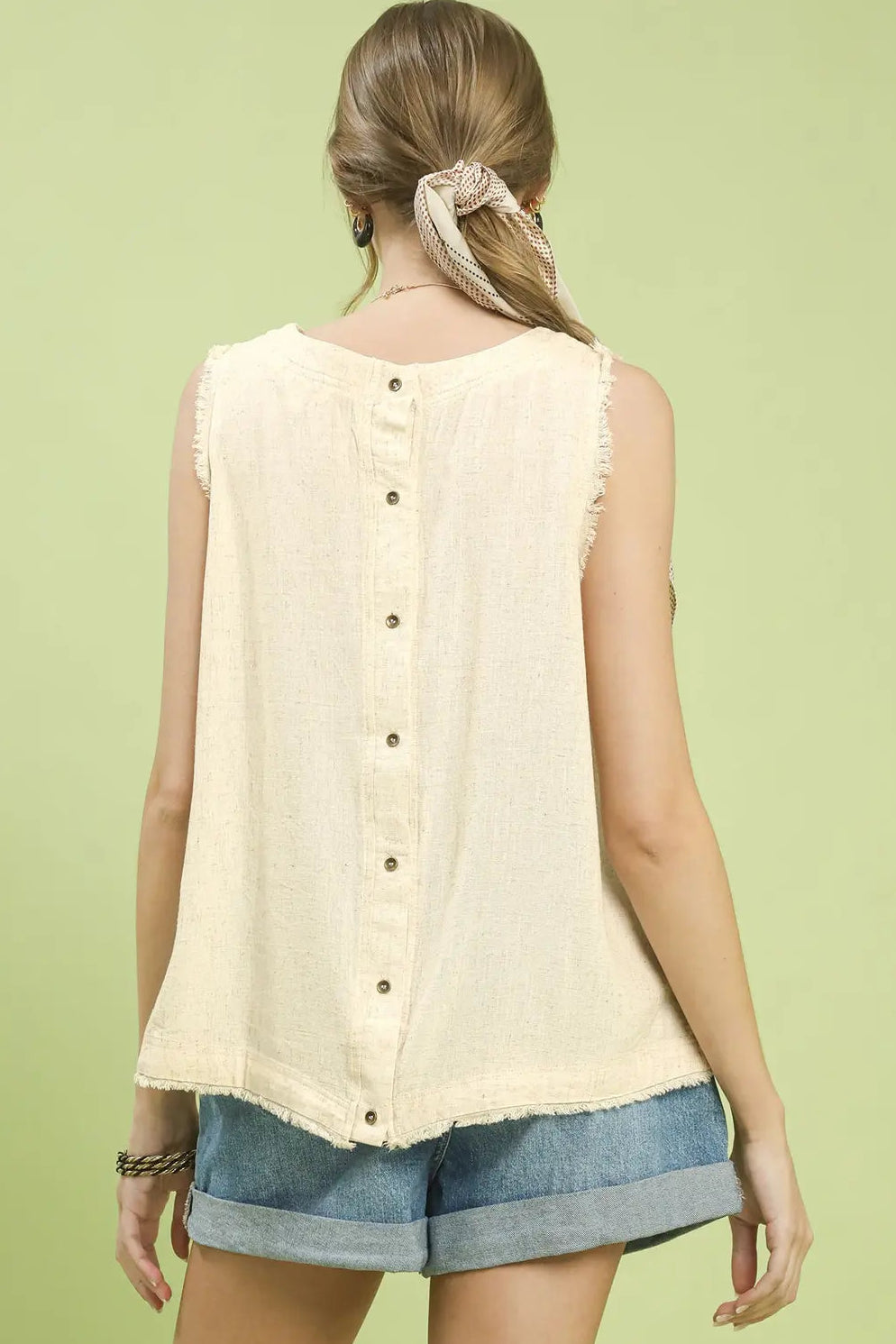 St. George Linen Top In Oatmeal