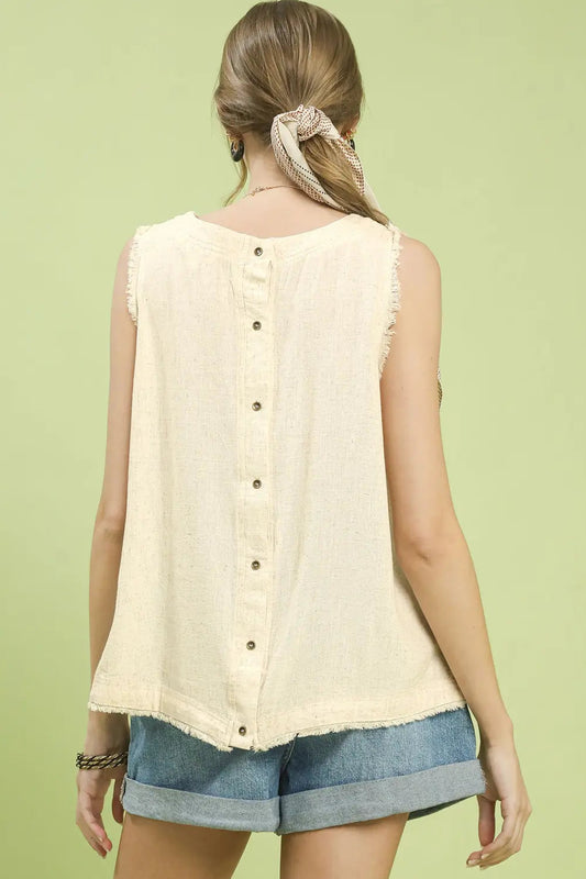 St. George Linen Top In Oatmeal