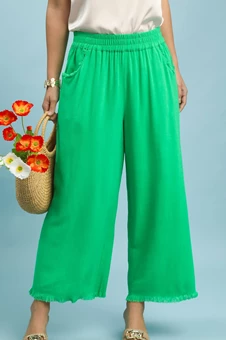 St. Simmons Linen Pants In Island Green