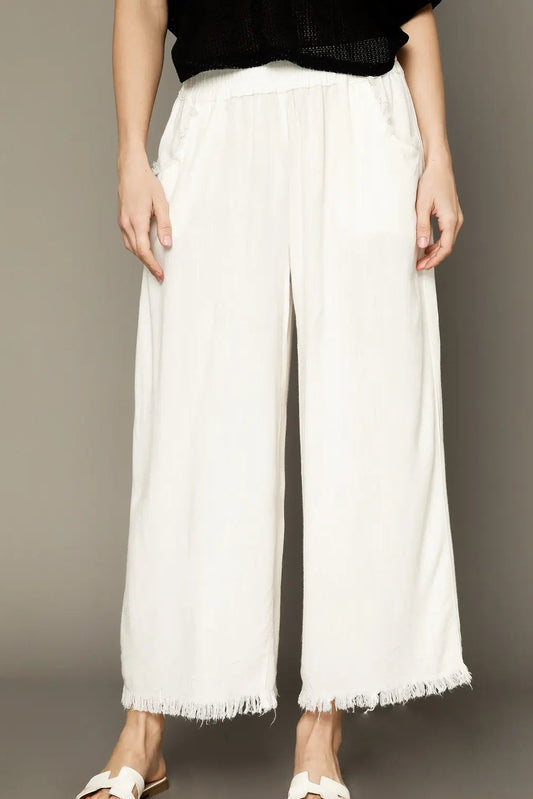 St. Simmons Linen Pants In Off White