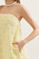 Strapless Eyelet Scallop Hem Maxi in Yellow