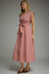 Striped Cap Sleeve Dress In Pink