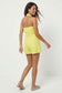 Summer Days Belted Romper In Pale Banana
