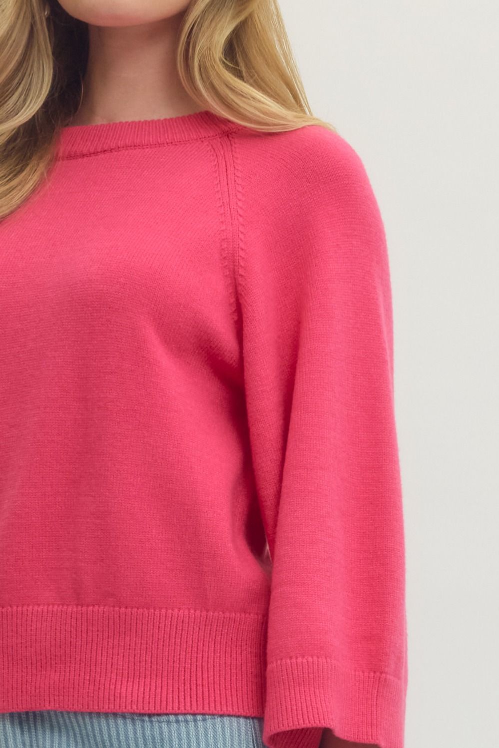 Sunny Days Knit Top In Pink