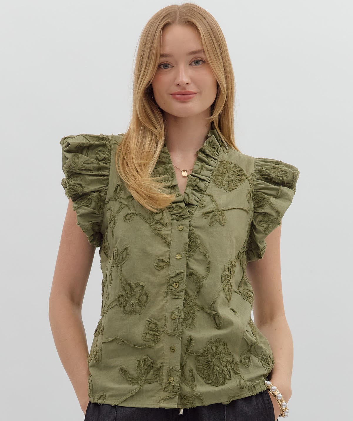 Grace Floral Stitched Top