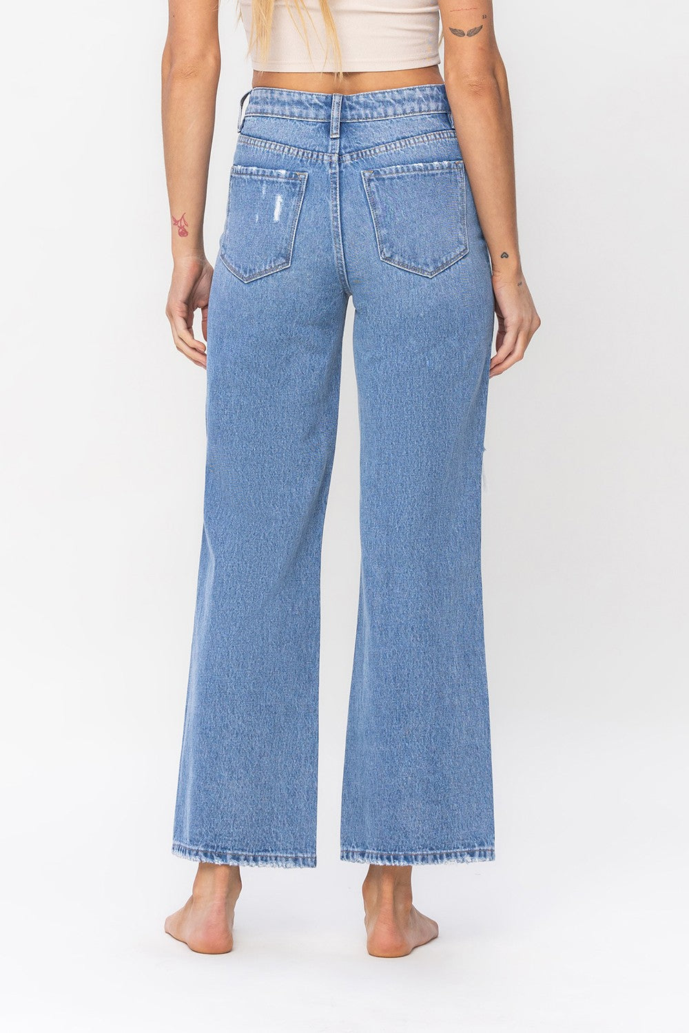 Olivia High Rise Wide Leg Jean in Medium