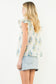 Sweetheart Floral Flutter Sleeve Top