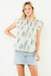 Sweetheart Floral Flutter Sleeve Top