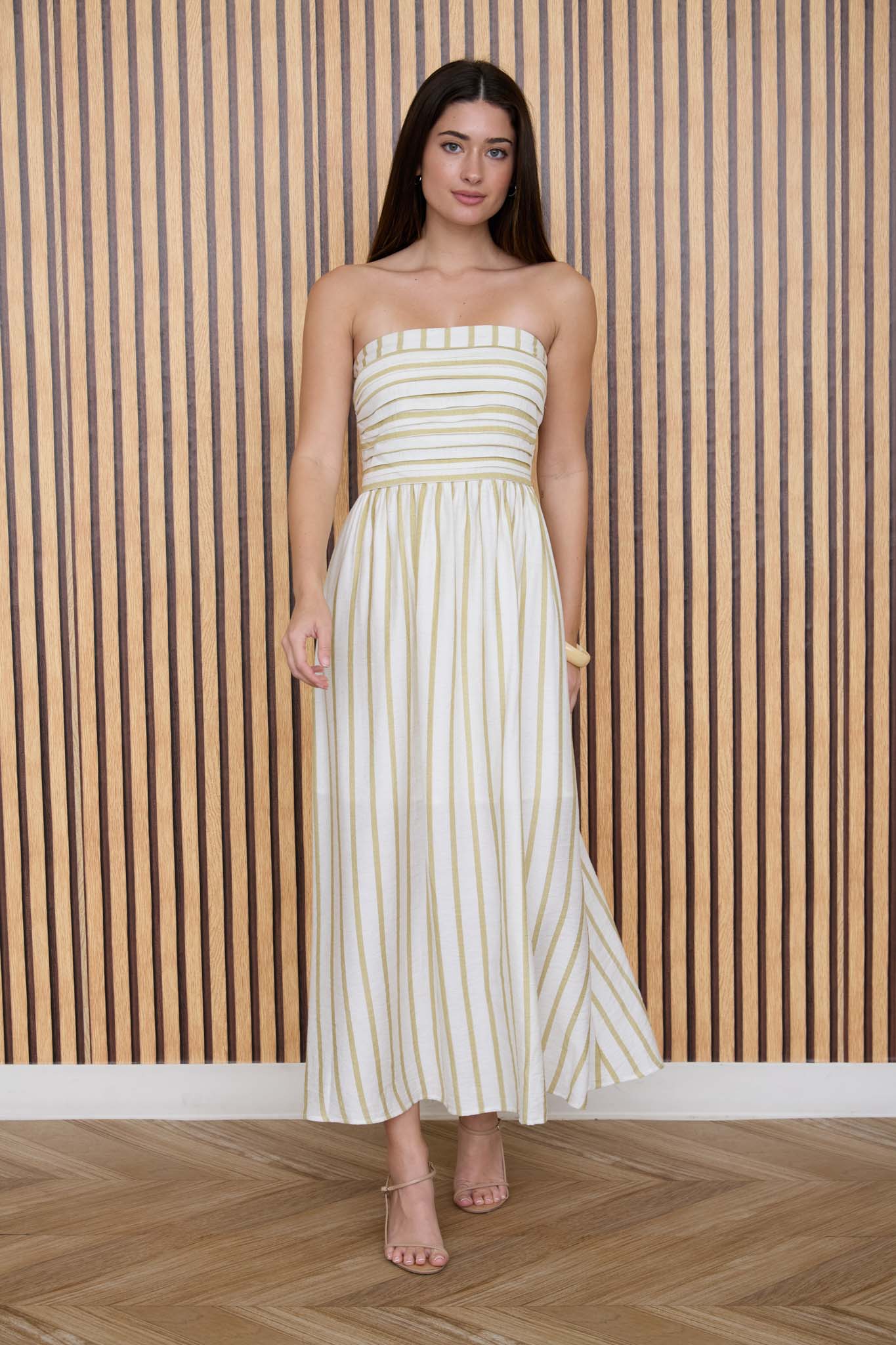 Nautical Vibe Stripe Maxi Dress