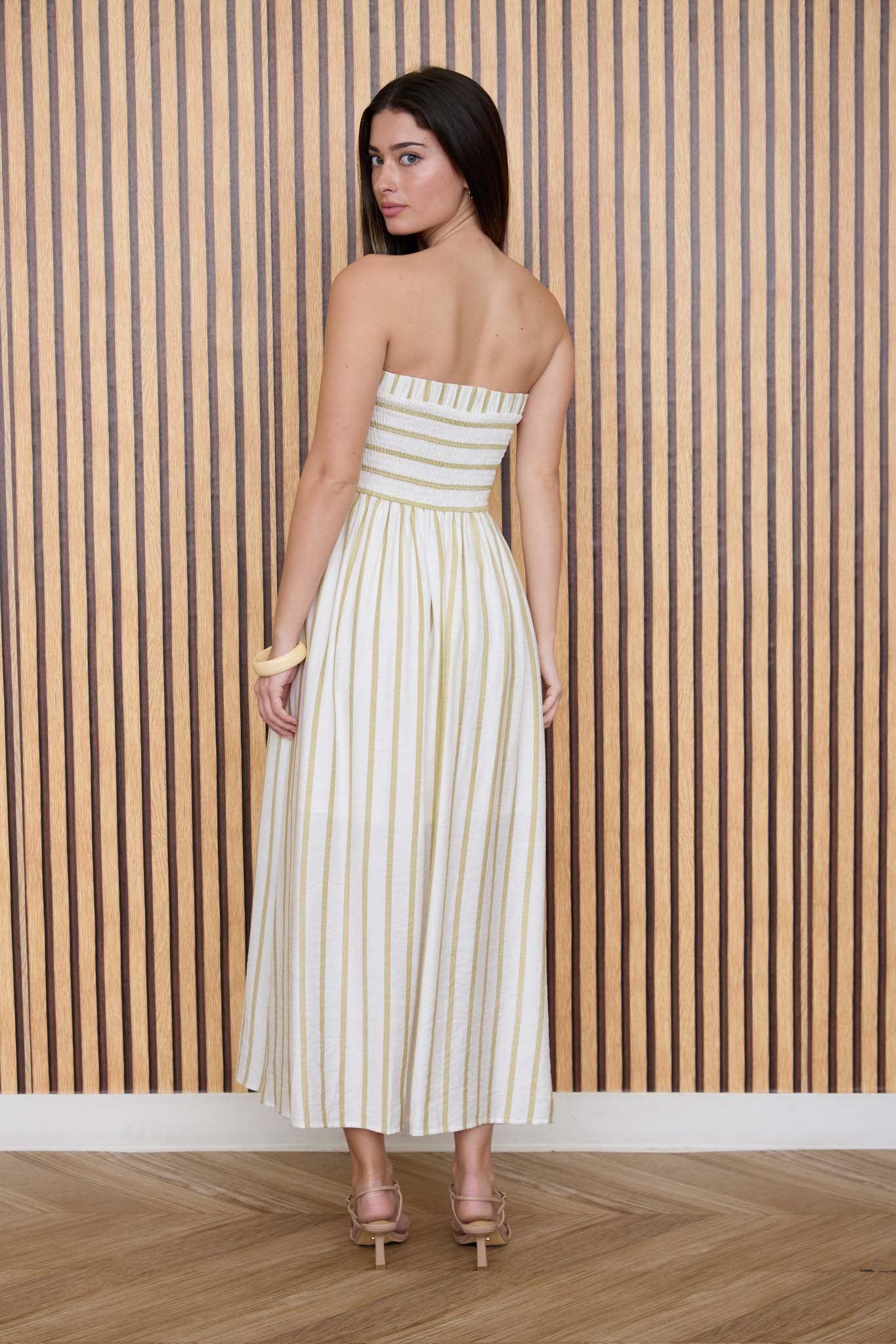 Nautical Vibe Stripe Maxi Dress