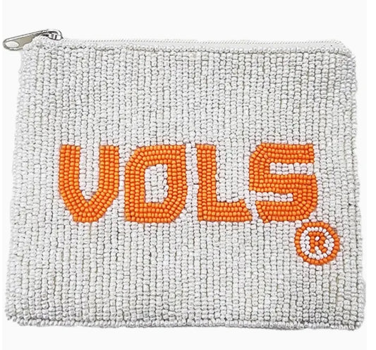 Tennessee Vols Beaded Pouch