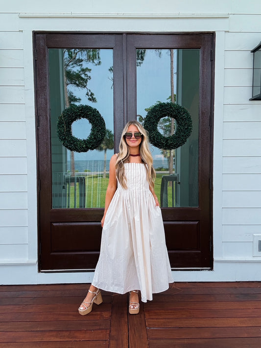 The Amelia Dress In Ecru