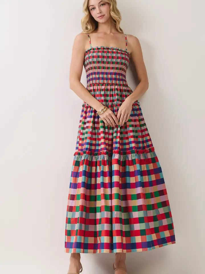 The Merritt Plaid Maxi Dress