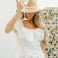 Tipsy Threads Natural Palm Hat In Cream