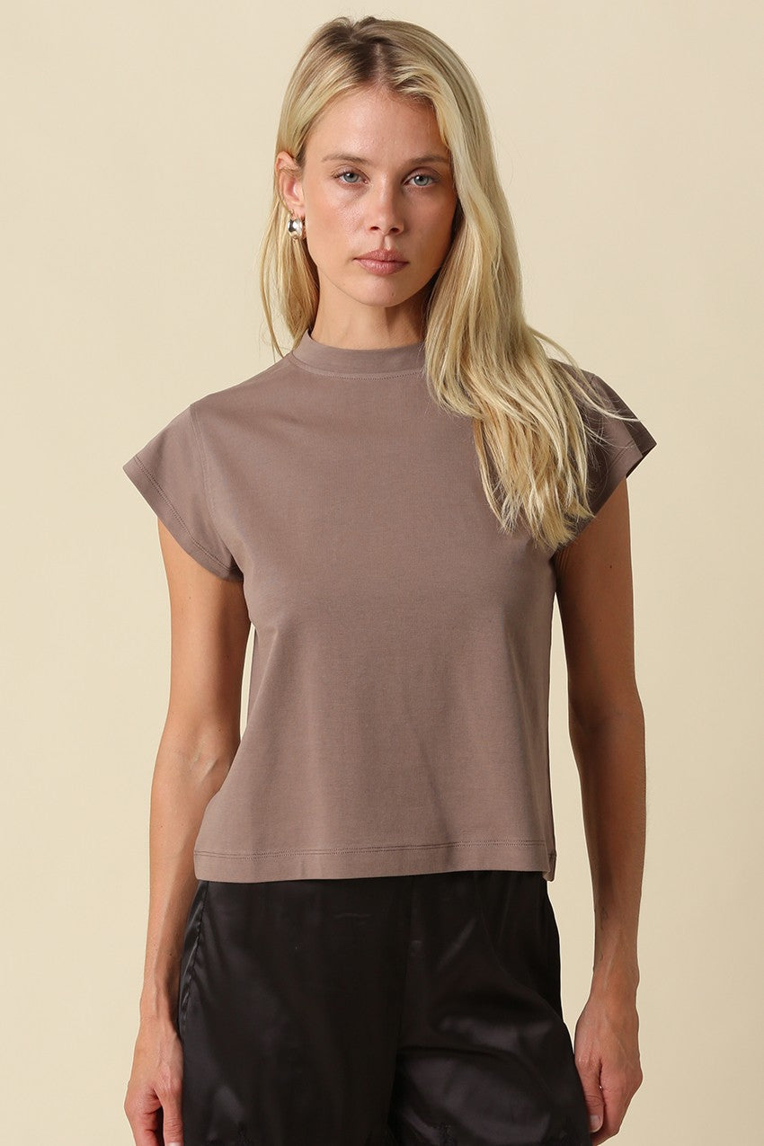 Valerie Cap Sleeve Crop Tee